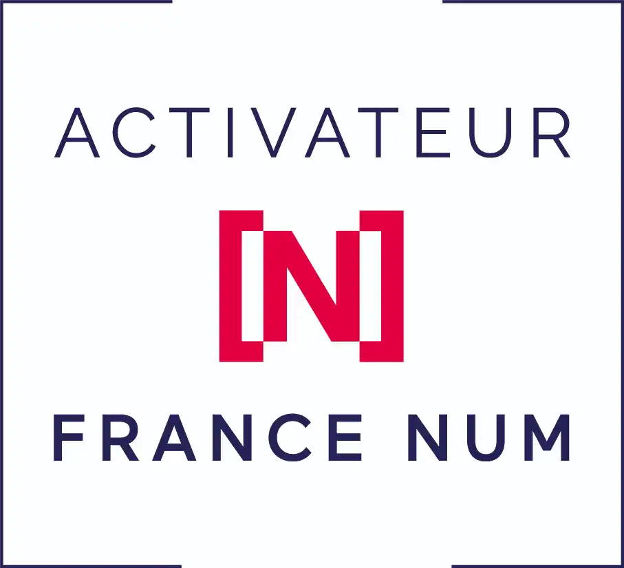 Logo france num activateur numerique dont l agence de communication a Nice NAPOCOM a le label